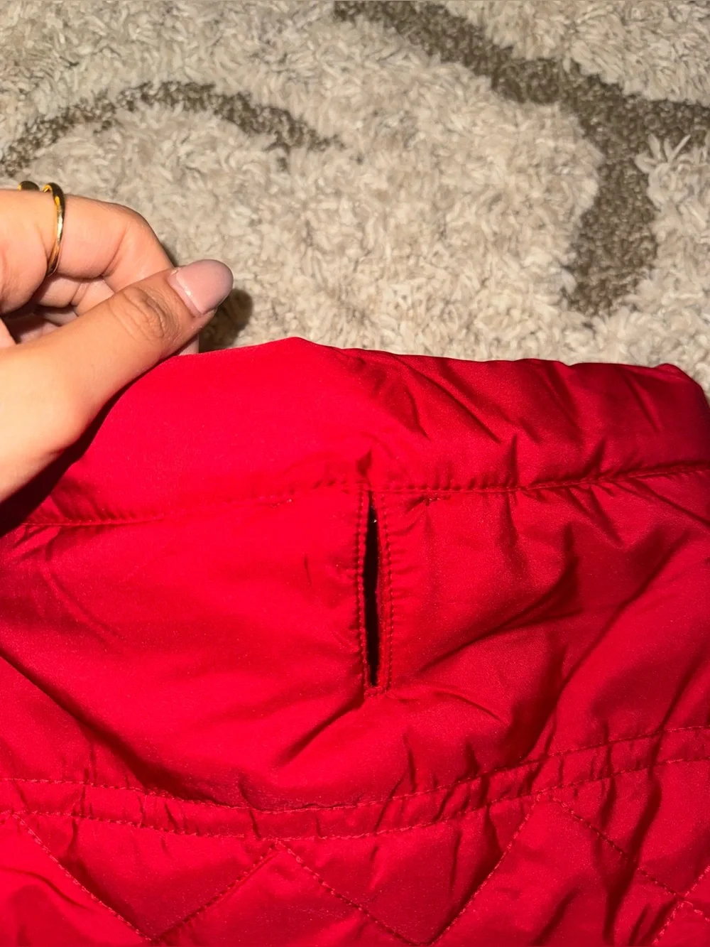 LOFT Dog Red Puffer Jacket NWT